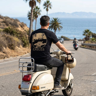 Eagles Premium Carbon T-Shirt: Hotel California (Black) (Back Print)