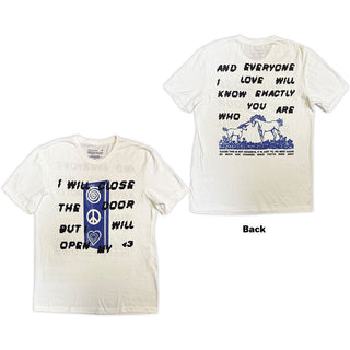 Ed Sheeran T-Shirt: Close The Door (White) (Back Print)