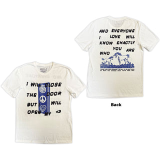Ed Sheeran T-Shirt: Close The Door (White) (Back Print)