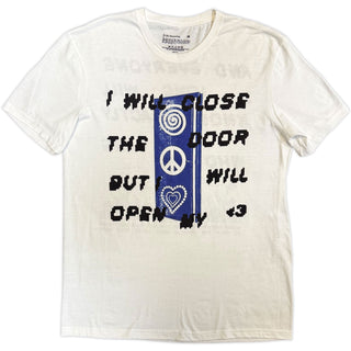 Ed Sheeran T-Shirt: Close The Door (White) (Back Print)