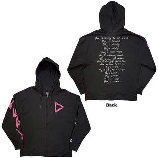 Ed Sheeran Zipped Hoodie: Play (Black) (Back & Sleeve Print)