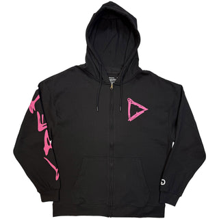 Ed Sheeran Zipped Hoodie: Play (Black) (Back & Sleeve Print)