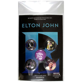 Elton John Button Badge Pack: Glasses