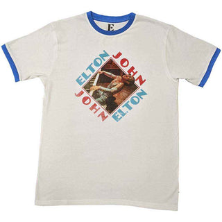 Elton John Ringer T-Shirt: Piano Diamond