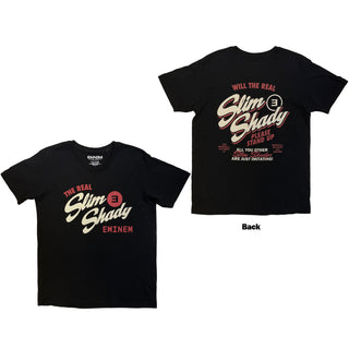 Eminem T-Shirt: The Real Slim Shady (Black) (Back Print)