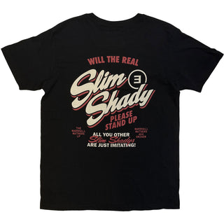 Eminem T-Shirt: The Real Slim Shady (Black) (Back Print)