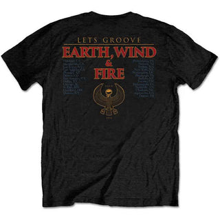 Earth Wind & Fire Unisex T-Shirt: Let's Groove (Black) (Back Print)