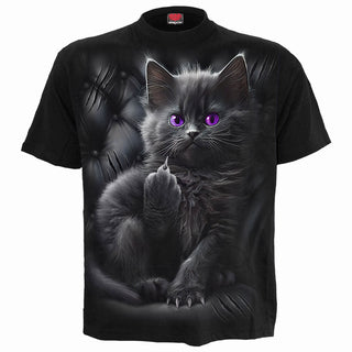Spiral T-Shirt: Cattitude (Black)