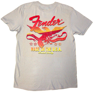 Fender Unisex T-Shirt: Made In The USA (Natural) (Back Print)