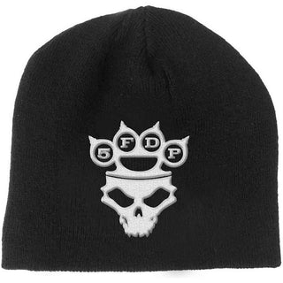 Five Finger Death Punch Unisex Beanie Hat: Knuckle-Duster Logo & Skull