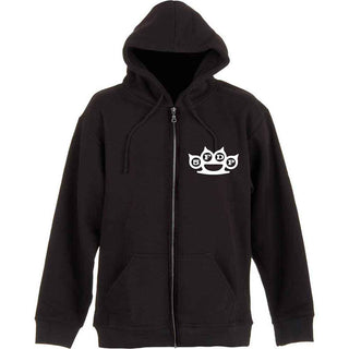 Five Finger Death Punch Zipped Hoodie: Knuckles (Back Print)