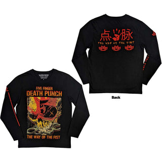 Five Finger Death Punch Unisex Long Sleeve T-Shirt: The Way Of The Fist (Back & Sleeve Print)