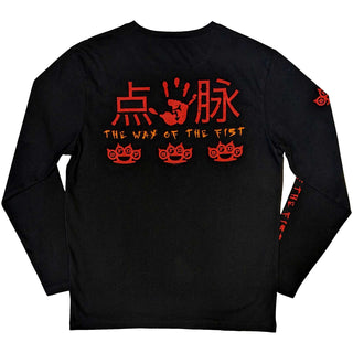 Five Finger Death Punch Unisex Long Sleeve T-Shirt: The Way Of The Fist (Black) (Back & Sleeve Print)