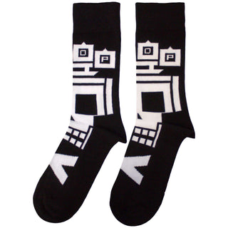 Five Finger Death Punch Unisex Ankle Socks: Pixeled Skull (Black)