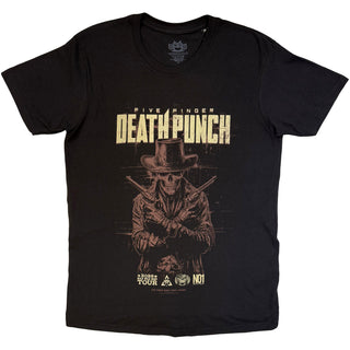 Five Finger Death Punch T-Shirt: Crossed Pistols Shadow (Black)