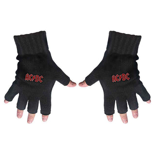 AC/DC Unisex Fingerless Gloves: Classic Red Logo