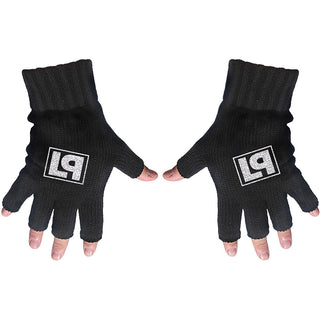 Linkin Park Fingerless Gloves: LP Logo (Black)