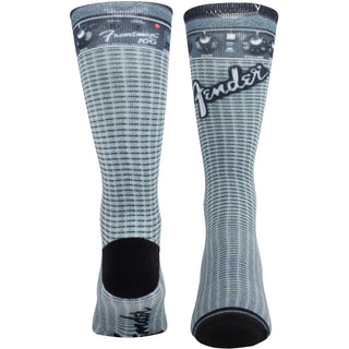 Fender Crew Socks: Amplifier Sublimation (Black) (UK Size 6.5 - 11)