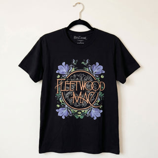 Fleetwood Mac Premium Carbon T-Shirt: Circle Floral (Black)