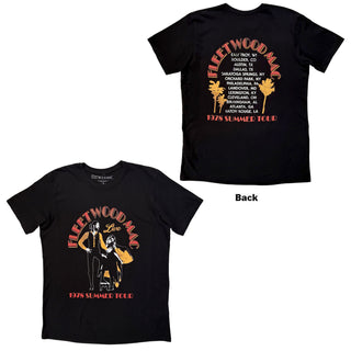 Fleetwood Mac Premium Carbon T-Shirt: Summer Tour (Black) (Back Print)