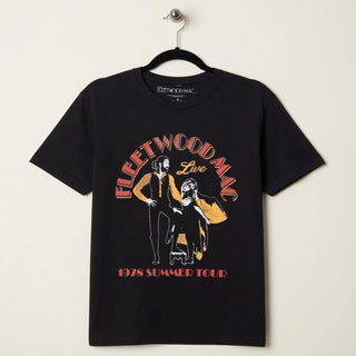 Fleetwood Mac Premium Carbon T-Shirt: Summer Tour (Black) (Back Print)