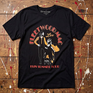 Fleetwood Mac Premium Carbon T-Shirt: Summer Tour (Black) (Back Print)