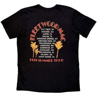 Fleetwood Mac Premium Carbon T-Shirt: Summer Tour (Black) (Back Print)