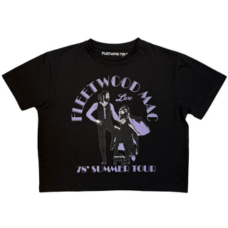Fleetwood Mac Ladies Crop Top: Summer Tour '78 (Black)