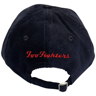 Foo Fighters Baseball Cap: FF & TCATS Logos Corduroy (Navy Blue) (Back Print)