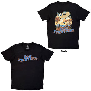 Foo Fighters Premium Carbon T-Shirt: Space Butterflies (Black) (Back Print)