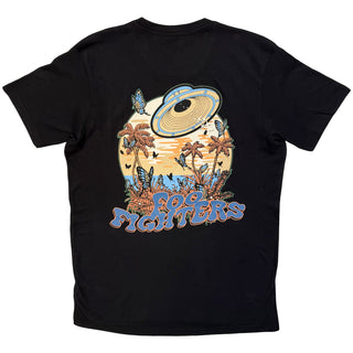 Foo Fighters Premium Carbon T-Shirt: Space Butterflies (Black) (Back Print)