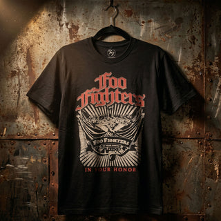 Foo Fighters Premium Carbon T-Shirt: In Your Honour (Black) (Back Print)