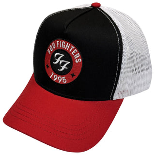 Foo Fighters Mesh Back Cap: 1995 Emblem (Black, Red & White)