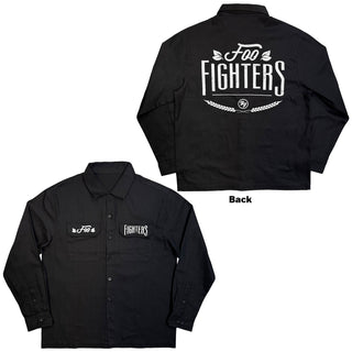 Foo Fighters Casual Shirt: Text Logo (Black)