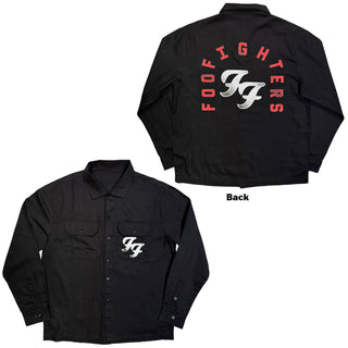 Foo Fighters Casual Shirt: Red Arch Logo (Black)