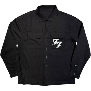 Foo Fighters Casual Shirt: Red Arch Logo (Black)