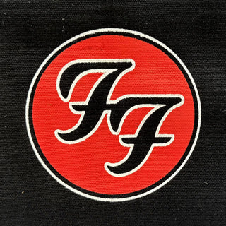 Foo Fighters Cotton Tote Bag: FF Logo (Black) (Back Print)