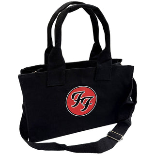 Foo Fighters Cotton Tote Bag: FF Logo (Black) (Back Print)