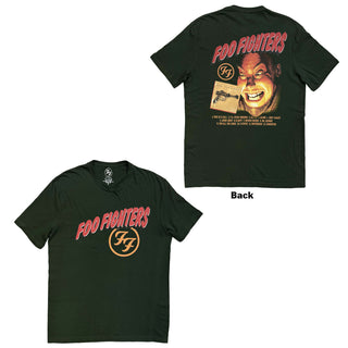 Foo Fighters T-Shirt: Exhausted (Green) (Back Print)