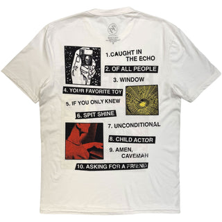 Foo Fighters T-Shirt: Your Favourite Toy Tracklist (White) (Back Print)
