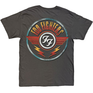 Foo Fighters T-Shirt: Wings (Charcoal Grey) (Back Print)