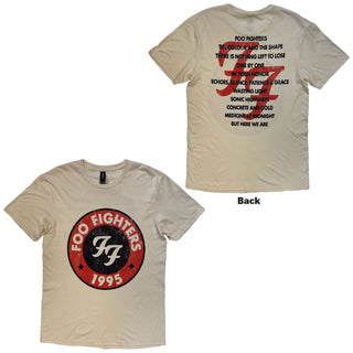 Foo Fighters T-Shirt: 1995-2025 Albums (Natural) (Back Print)