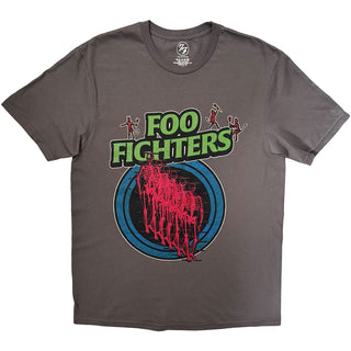 Foo Fighters T-Shirt: Skeleton Repeat (Charcoal Grey)