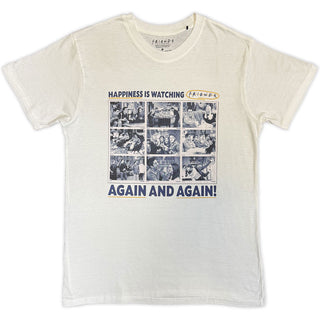 Friends T-Shirt: Happiness Is Watching (White)