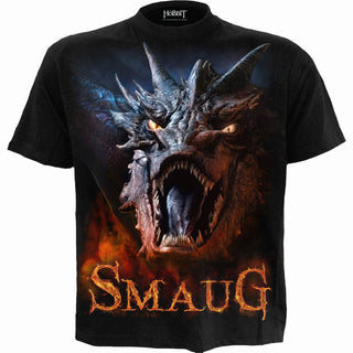 The Hobbit T-Shirt: Smaug (Black) (Back Print)