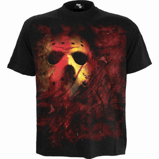 Friday the 13th T-Shirt: Jason Lives (Black) (Back Print)