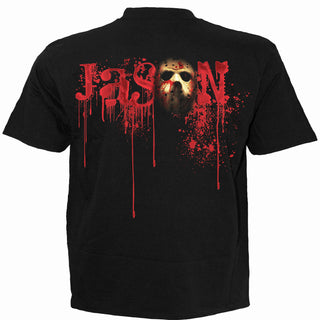 Friday the 13th T-Shirt: Jason Lives (Black) (Back Print)