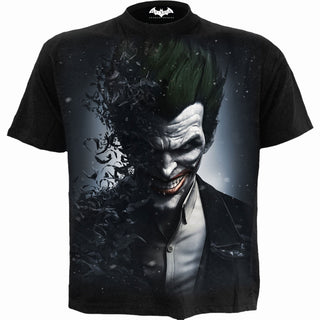 DC Comics T-Shirt: Batman Joker Arkham Origins (Black) (Back Print)