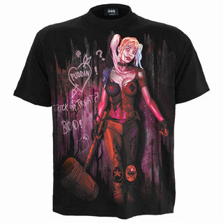 DC Comics T-Shirt: Batman Harley Quinn Trick Or Treat (Black)