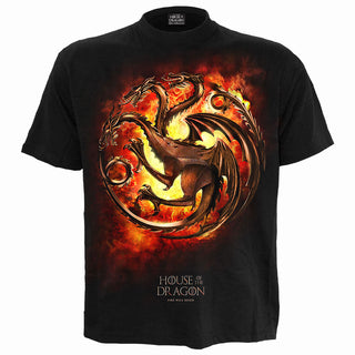 House of the Dragon T-Shirt: Dragon Flames (Black)